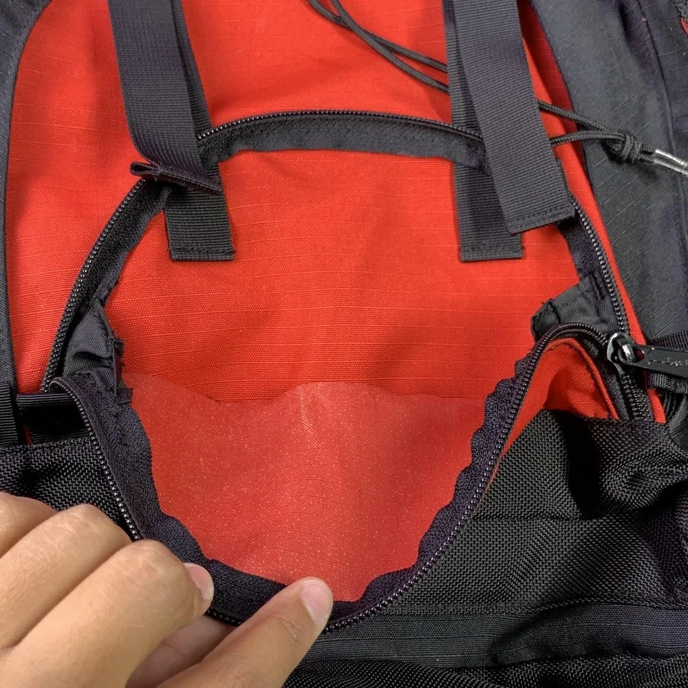 L.L.Bean Hiking Backpack Red Black LG Capacity Camping Pack Waist‎ Belt Hunting